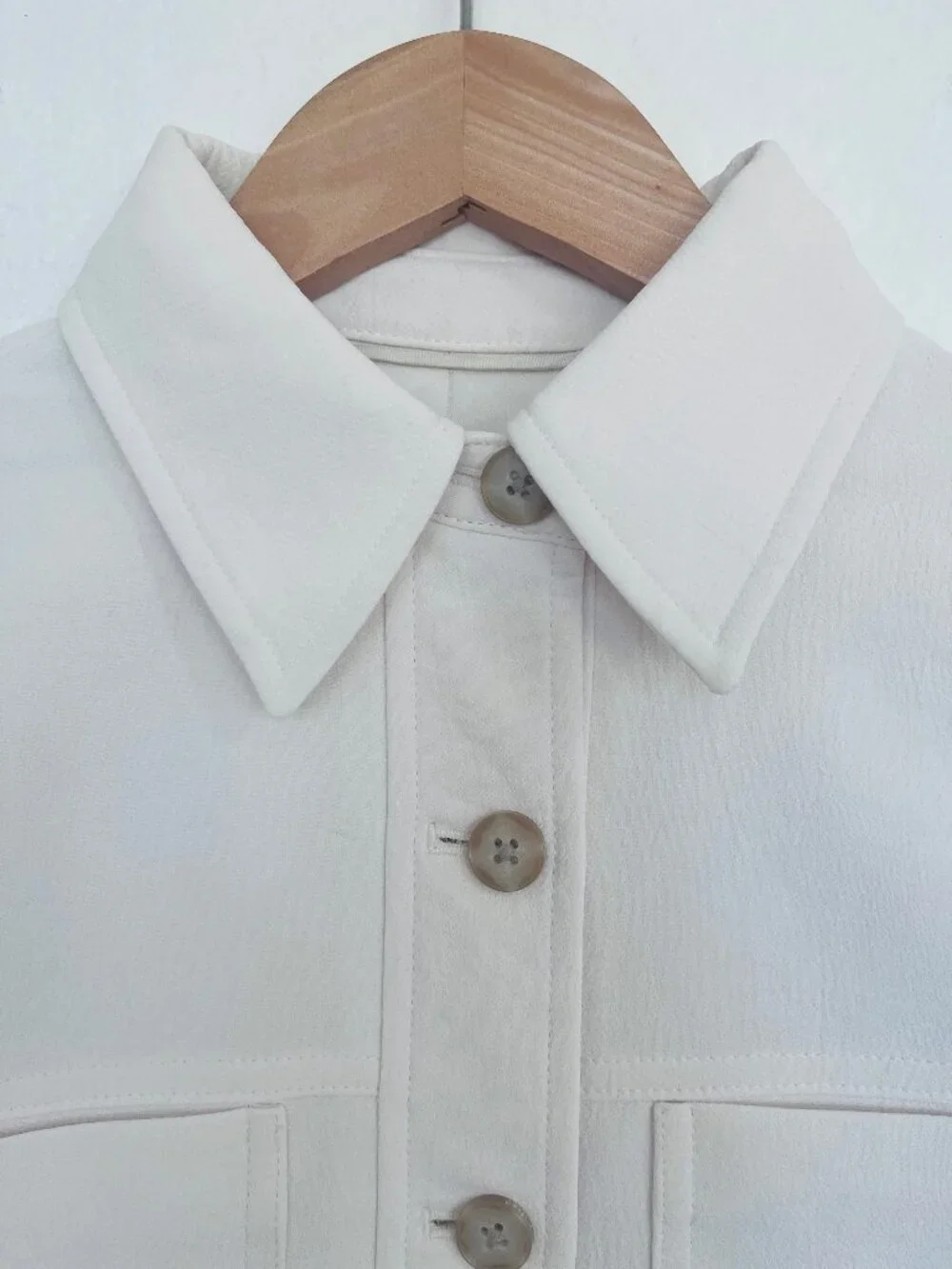 NEW! Artizia Wilfred Little Cropped Jacket Button In Light Birch/Ivory XS - Picture 5 of 16